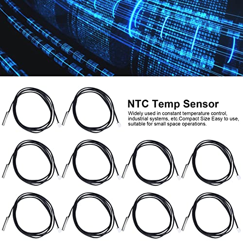 Termistör Sensörü, Ölçüm için 1 Metre Kablo ile Yüksek Hassasiyete Duyarlı NTC Sıcaklık Probu (20K B3950)
