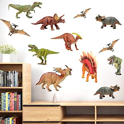 4 Yaprak Dinozor Duvar Dekor, Kabuğu ve Sopa Çıkarılabilir duvar çıkartmaları Çocuk Kreş Yatak Odası Oturma Odası Dekorasyon